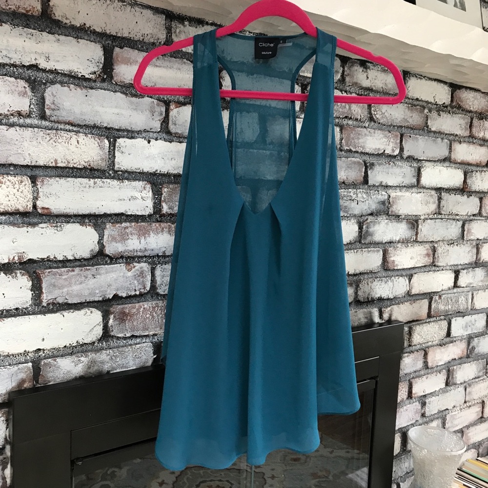 Teal blouse